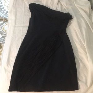 Formal black and chiffon dress